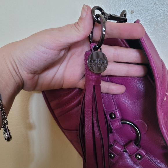 BOTKIER PINK/PURPLE PURSE WITH TASSLE AND TAG EMBELLISHMENTS 💖. NEW without tag - Picture 12 of 12